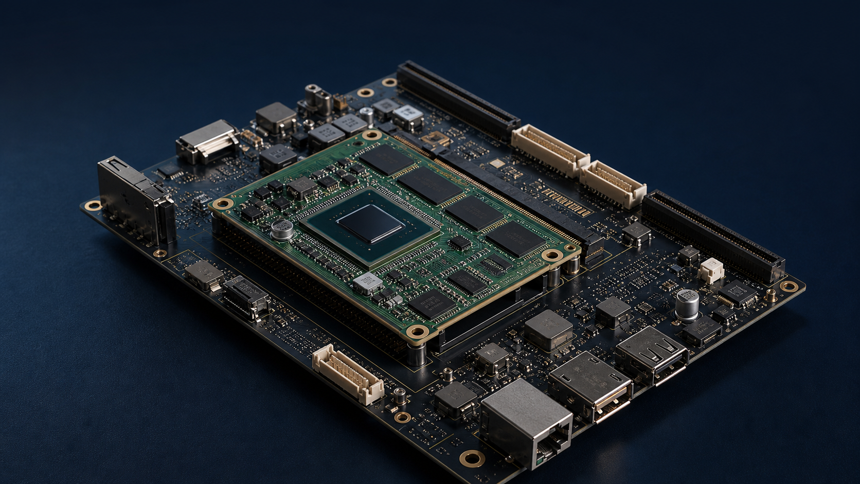 Embedded computing System on Module mounted on a carrier PCB